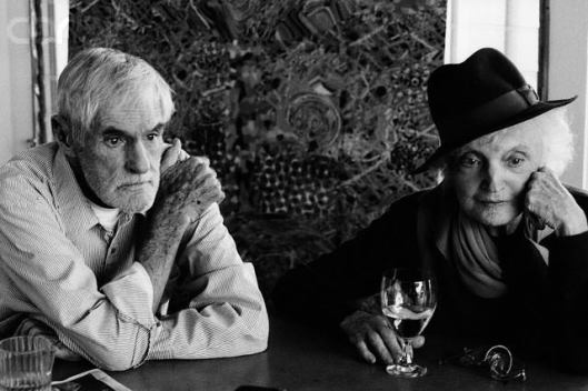 Timothy Leary and Laura Huxley (widow of Aldous) photo by Joseph Sohm